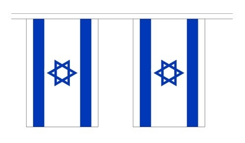 Vlaggenlijn Israel - 3 meter | Stof