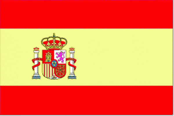 vlag Spanje met wapen 70x100cm Spaanse vlaggen kopen