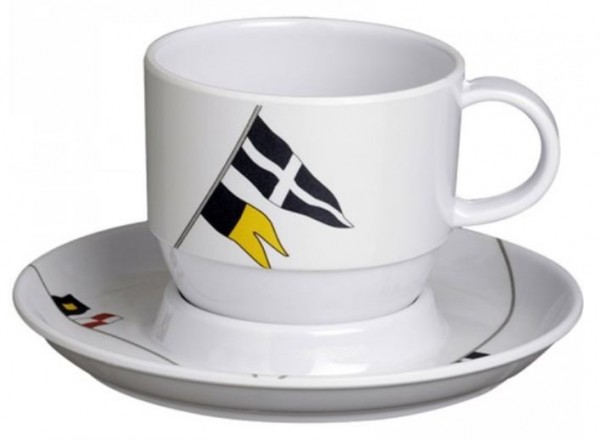 Theekop en schotel Regata seinvlaggen