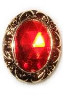Gouden ring met rode edelsteen
