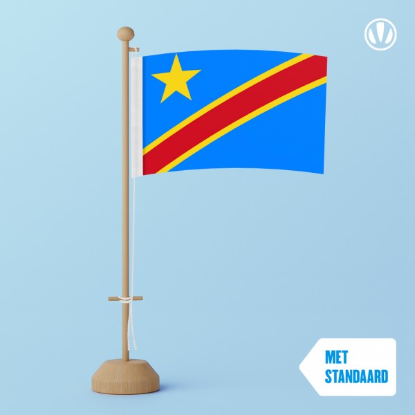 Tafelvlag Congo-Kinshasa met standaard