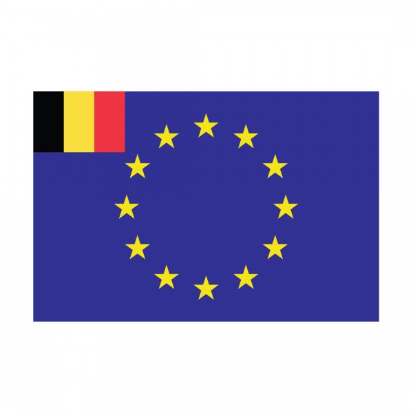 Vlag europese Unie met inzet Belgie