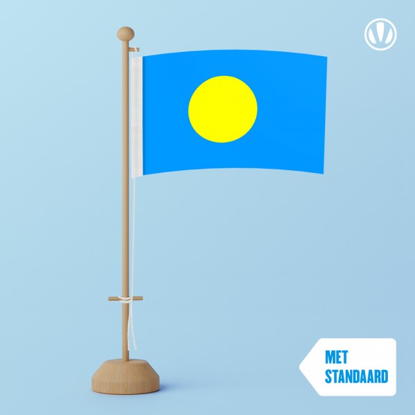 Tafelvlag Palau met standaard