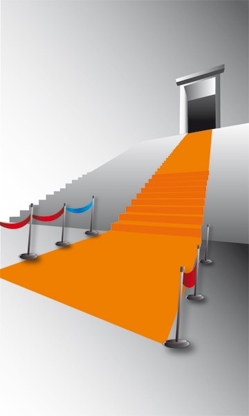 Oranje loper oranje vloerkleed