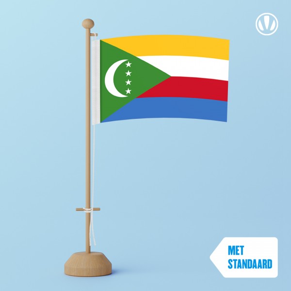 Tafelvlag Comoren met standaard