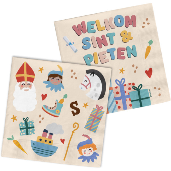 Servetten welkom Sinterklaas 20 stuks