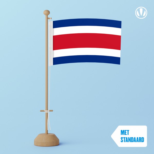 Tafelvlag Costa Rica met standaard