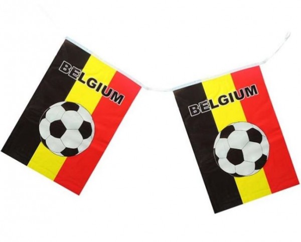 Vlaggenlijn Belgie met voetbal - 10 meter | Plastic