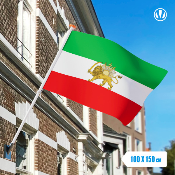 Vlag oud Iran 100x150cm CMYK