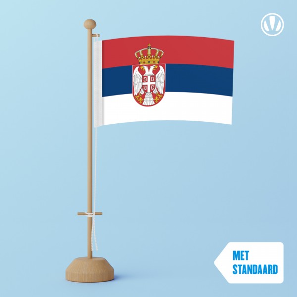 Tafelvlag Servie met standaard