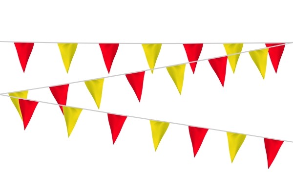 Vlaggenlijn rood/geel geel/rood kunststof 20m1 extra zware kwaliteit