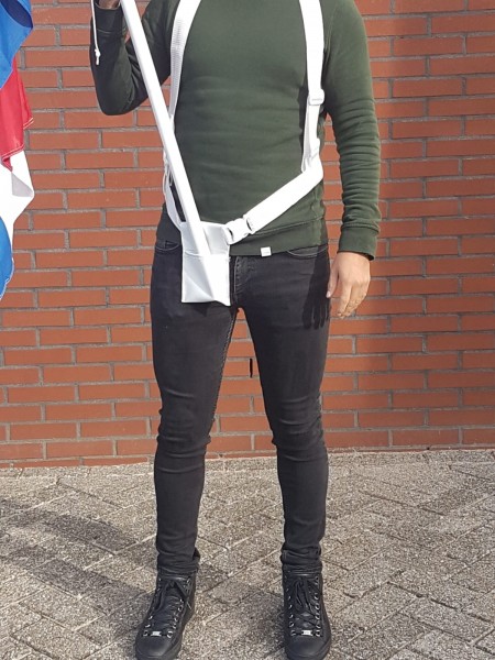 Bandelier wit voor vlaggenstok
