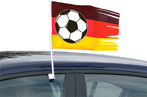 Autovlag Duitsland | Duitse autoraamvlag met voetbal