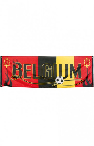 Spandoek EK WK Belgie voetbal Rode Duivels 74x220cm