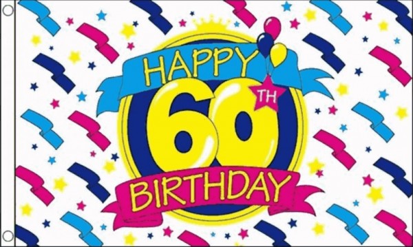 happy 60th birthday 60x150cm