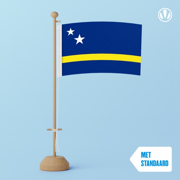 Tafelvlag Curacao met standaard