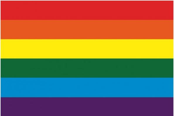 Tafelvlag regenboog 10x15cm