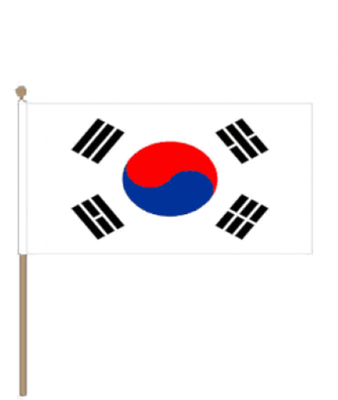 Zwaaivlag Zuid-Korea 15x22,5cm | Stof