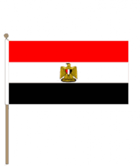 Zwaaivlag Egypte 15x22,5cm | Stof