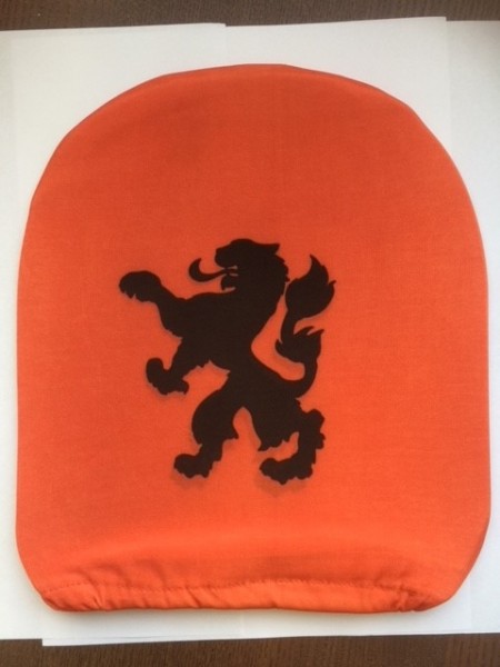 Hoofdsteunhoezen auto oranje set