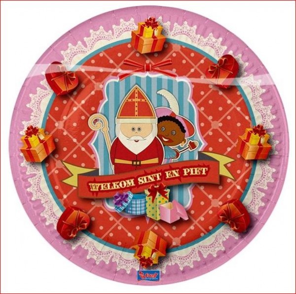 Sinterklaas wegwerp bordjes karton 6 stuks
