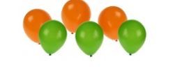 Ballonnen oranje/groen 30 stuks geschikt voor helium