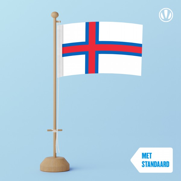 Tafelvlag Faeroer Eilanden met standaard