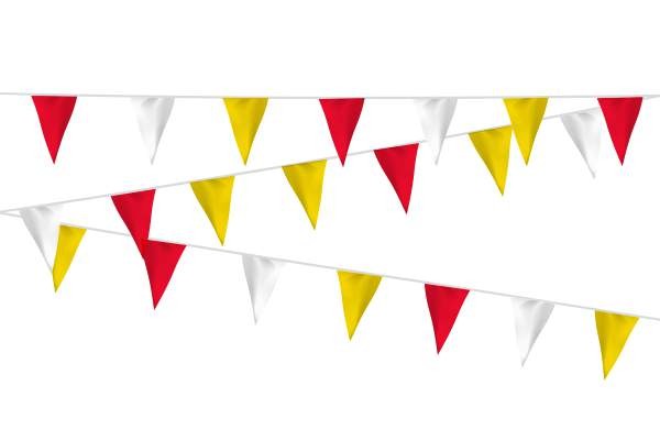 Vlaggenlijn Rood Wit Geel Carnaval Oeteldonk stof Brandvertragend B1