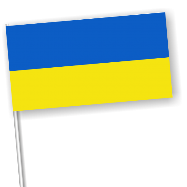 papieren zwaaivlag Oekraine 11x21cm