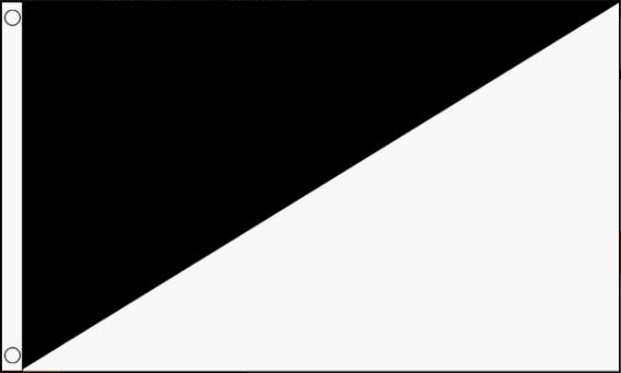 Diagonaal zwart-witte vlag