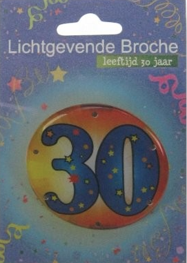 Zachte voeten Bonus campus lichtgevende broche met tekst 30 jaar voordelig kopen bij Vlaggenclub!