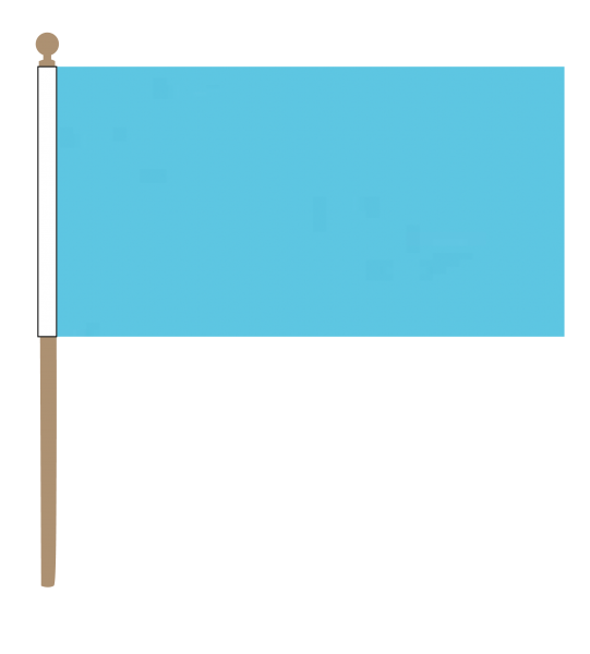 Zwaaivlag Helder blauw 30x45cm