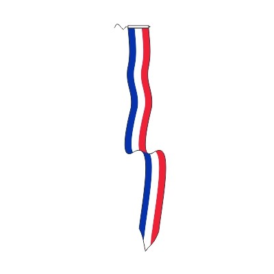 Wimpel Nederland 30x350cm met koord en lusje