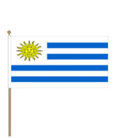 Zwaaivlag Uruguay 30x45cm | Stof