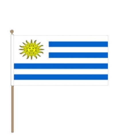 zwaaivlag Uruguay 15x22,5cm met stoklengte van 30cm