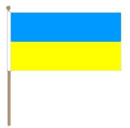 Zwaaivlag Oekraïne 15x22cm | Stof