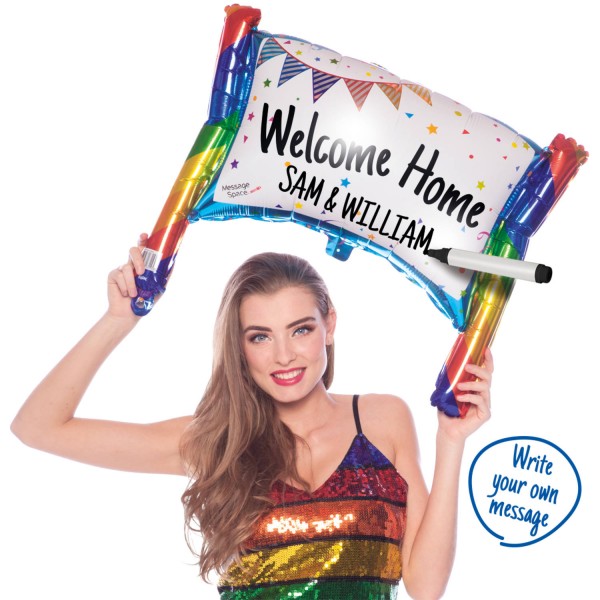 Welcome home balloon writable