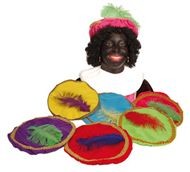 Zwarte Piet baret Luxe kindermaat baretten