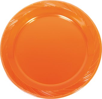 Oranje Borden wegwerp bordjes plastic 8 stuks