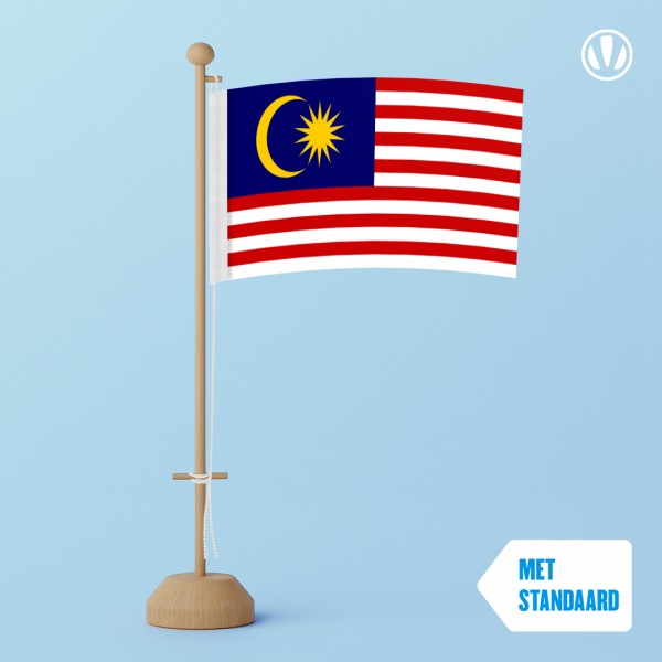 Tafelvlag Maleisie met standaard