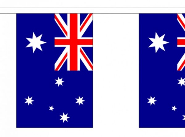 Vlaggenlijn Australie - 3 meter | Stof