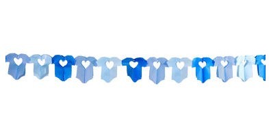 Vlaggenlijn met blauwe rompers | Papier