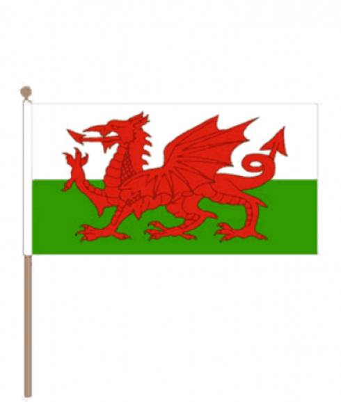 Zwaaivlag Wales 15x22,5cm | Stof