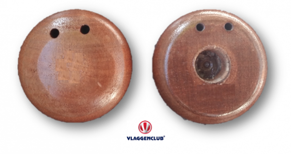 knop 39 mm hardhout gelakt voor vlaggenstok