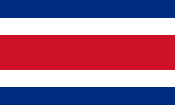 vlag Costa Rica 50x75cm gastenvlag