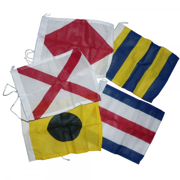 Complete set met 40 seinvlaggen 40x48cm