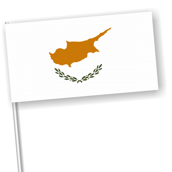 zwaaivlag Cyprus, Cypriotische zwaaivlag 11x21cm