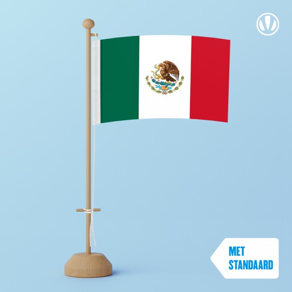 Tafelvlag Mexico met standaard