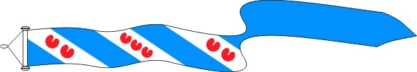 Wimpel Friesland Modern 25x30cm Vlaggenclub