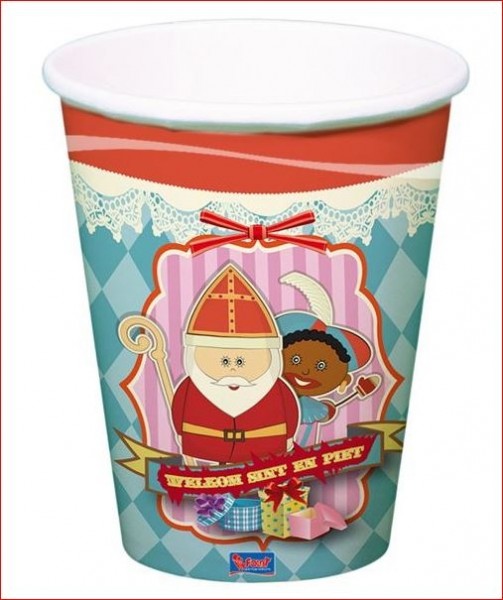 Kartonnen bekertjes Sinterklaas 6 stuks